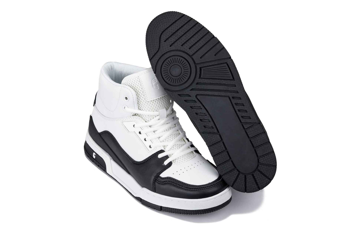 CALTO - S4752 - 3 Inches Taller (White/Black) - High Top Sneakers Tallmenshoes.com