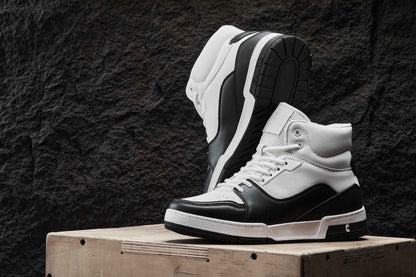 CALTO - S4752 - 3 Inches Taller (White/Black) - High Top Sneakers Tallmenshoes.com