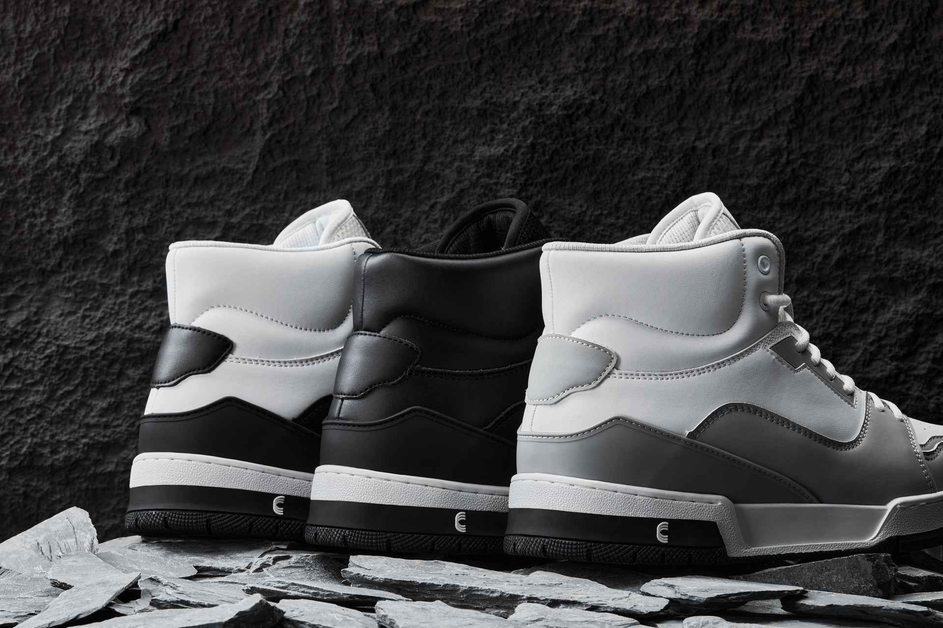 CALTO - S4752 - 3 Inches Taller (White/Black) - High Top Sneakers Tallmenshoes.com