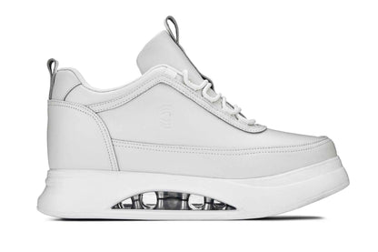 CALTO - S4926 - 3.2 Inches Taller (Bone/White Sole) - Chunky Elevated Platform Sneakers Tallmenshoes.com