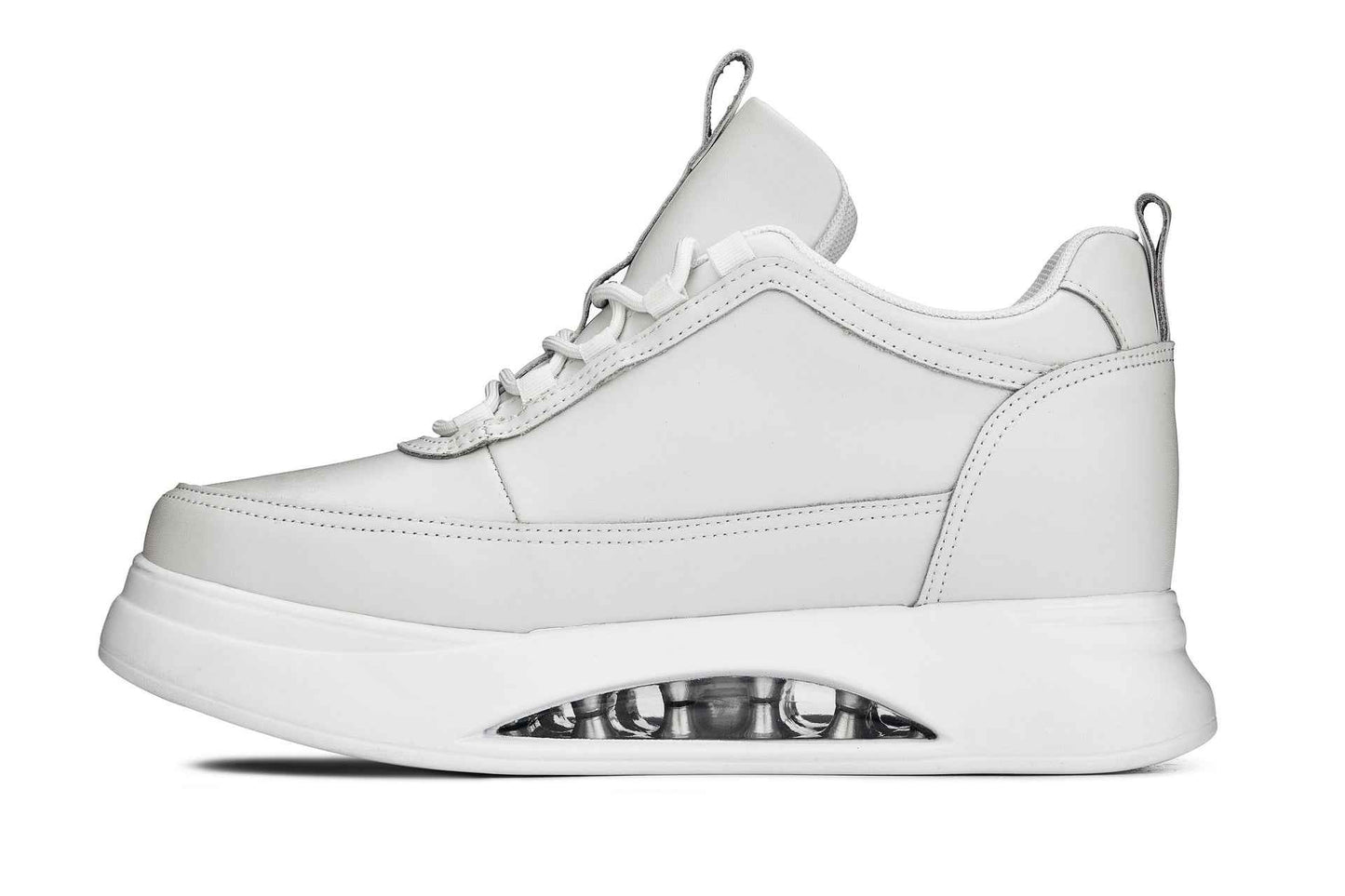 CALTO - S4926 - 3.2 Inches Taller (Bone/White Sole) - Chunky Elevated Platform Sneakers Tallmenshoes.com