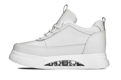 CALTO - S4926 - 3.2 Inches Taller (Bone/White Sole) - Chunky Elevated Platform Sneakers Tallmenshoes.com