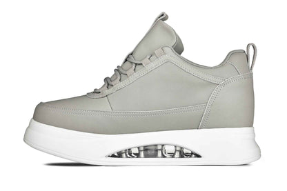 CALTO - S4927 - 3.2 Inches Taller (Dove Grey/White Sole) - Chunky Elevated Platform Sneakers Tallmenshoes.com