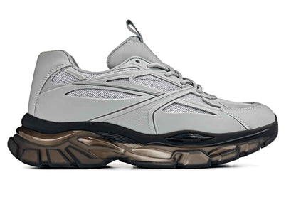 CALTO - S5281 - 2.6 Inches Taller (Cement/Translucent Onyx Sole) - Chunky Sole Sporty Sneakers Tallmenshoes.com