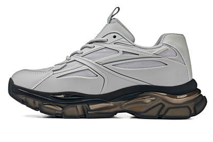 CALTO - S5281 - 2.6 Inches Taller (Cement/Translucent Onyx Sole) - Chunky Sole Sporty Sneakers Tallmenshoes.com