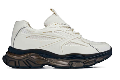 CALTO - S5283 - 2.6 Inches Taller (Beige/Translucent Onyx Sole) - Chunky Sole Sporty Sneakers Tallmenshoes.com