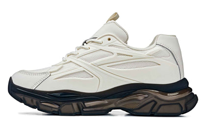 CALTO - S5283 - 2.6 Inches Taller (Beige/Translucent Onyx Sole) - Chunky Sole Sporty Sneakers Tallmenshoes.com