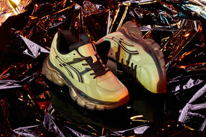 CALTO - S5284 - 2.6 Inches Taller (Khaki Green/Translucent Onyx Sole) - Chunky Sole Sporty Sneakers Tallmenshoes.com