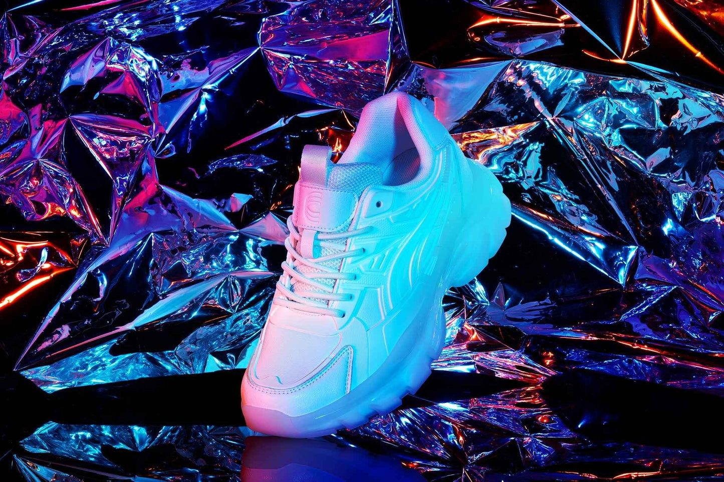 CALTO - S5285 - 2.6 Inches Taller (White/Translucent White Sole) - Chunky Sole Sporty Sneakers Tallmenshoes.com