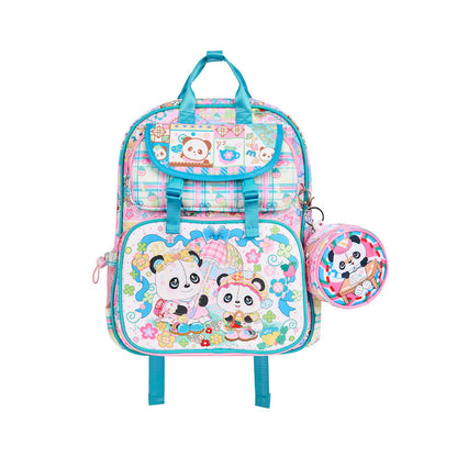 Sweet Panda Tea Adventure School Backpack - Wolvess