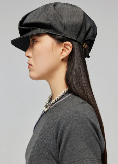 Denim Newsboy Beret - Wolvess