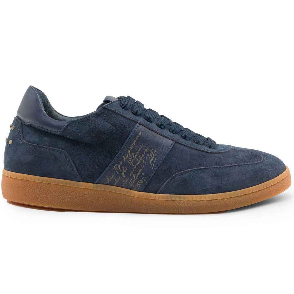 65-400-NVY SHIZZO Signature Leather Sneakers, Navy Zelli Italia