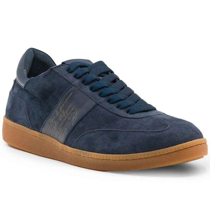 65-400-NVY SHIZZO Signature Leather Sneakers, Navy Zelli Italia