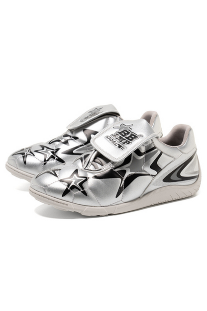 Silver Star Velcro Athletic Sneakers - Wolvess