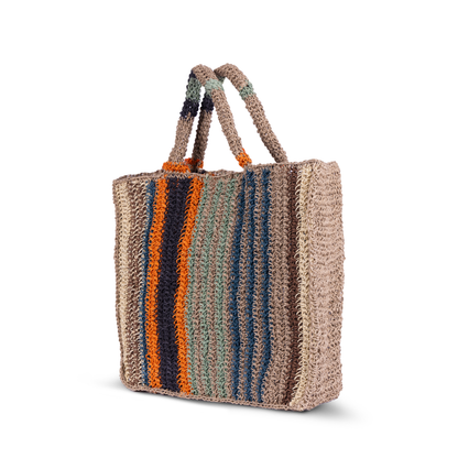 Solana Woven Jute Tote Tin Marin Brand