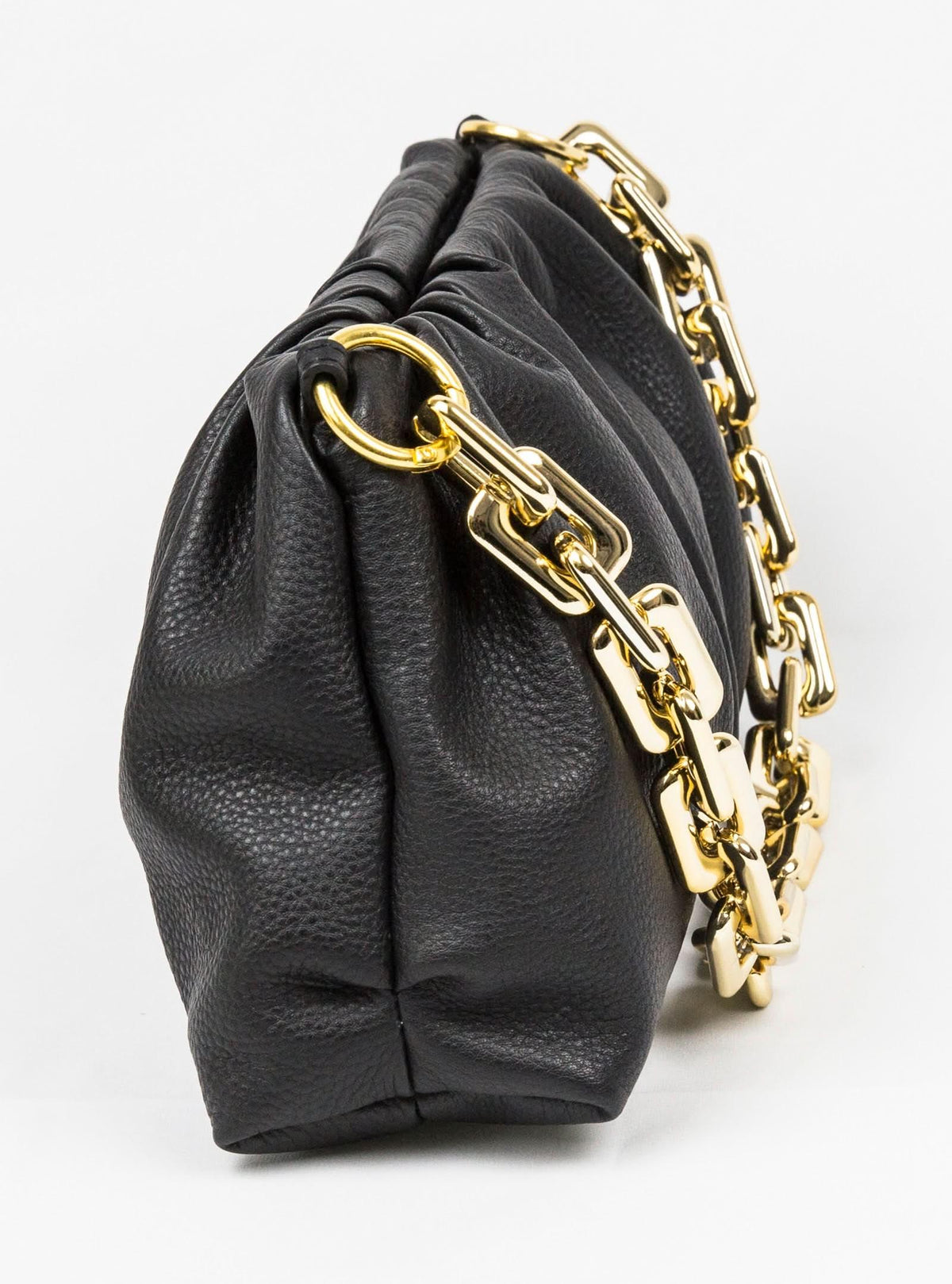 Leather Bag, Clutch Bag with Chain - MiamiLeathers MiamiLeathers.com