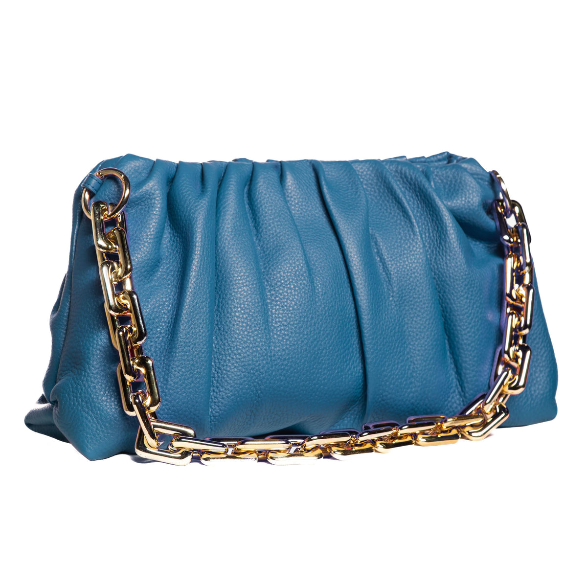 Leather Bag, Clutch Bag with Chain - MiamiLeathers MiamiLeathers.com