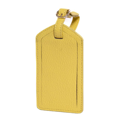 Sophia Full-Grain Leather Luggage Tag – Soft Pebbled Finish MiamiLeathers.com