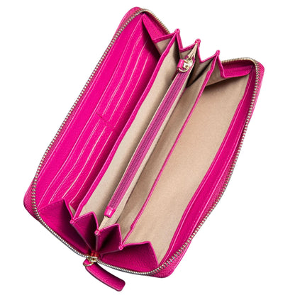 Sophia Zip-Around Leather Wallet – Travel & Everyday MiamiLeathers.com