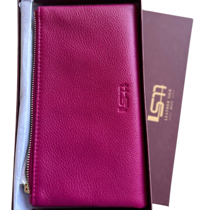 Women's Wallets, Sophia Soft Double Zipper Leather Wallet MiamiLeathers.com