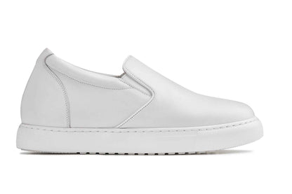 CALTO - T1022 - 2.6 Inches Taller (White) - Lightweight Nappa Leather Loafer Tallmenshoes.com