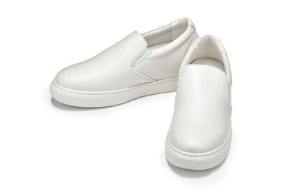 CALTO - T1022 - 2.6 Inches Taller (White) - Lightweight Nappa Leather Loafer Tallmenshoes.com