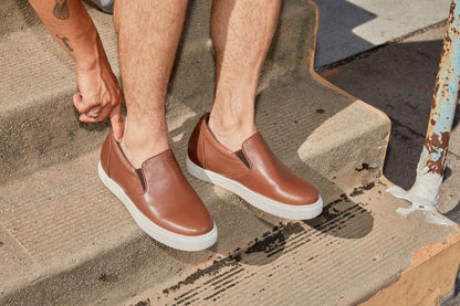 CALTO - T1023 - 2.6 Inches Taller (Coffee Brown) - Lightweight Nappa Leather Loafer Tallmenshoes.com