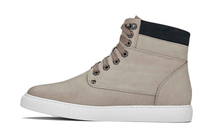 CALTO - T53122 - 2.6 Inches Taller (Taupe) - High top sneak-boot Tallmenshoes.com