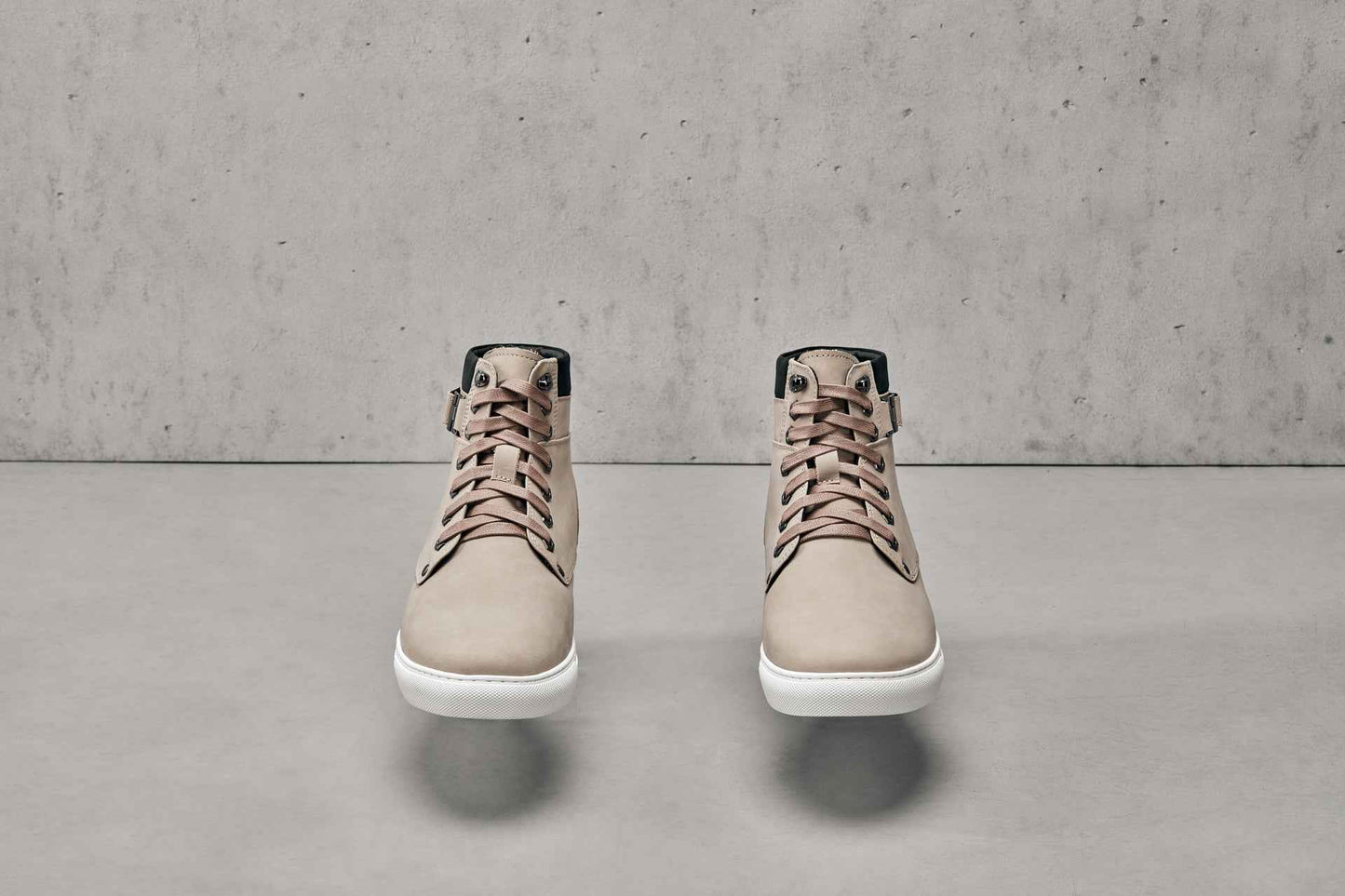 CALTO - T53122 - 2.6 Inches Taller (Taupe) - High top sneak-boot Tallmenshoes.com