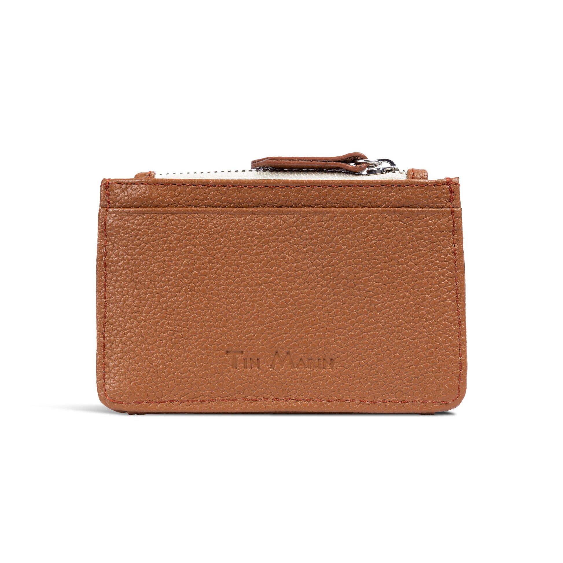 Georgie Leather Card Case Tin Marin Brand