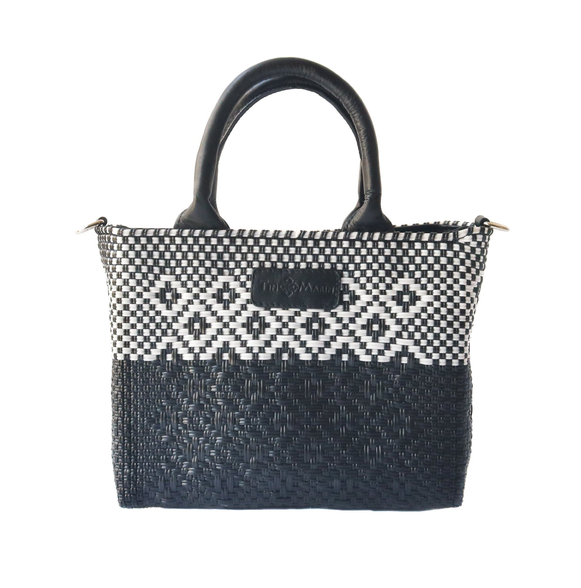 Tin Marin Small Woven Crossbody - Black Leather Tin Marin Brand
