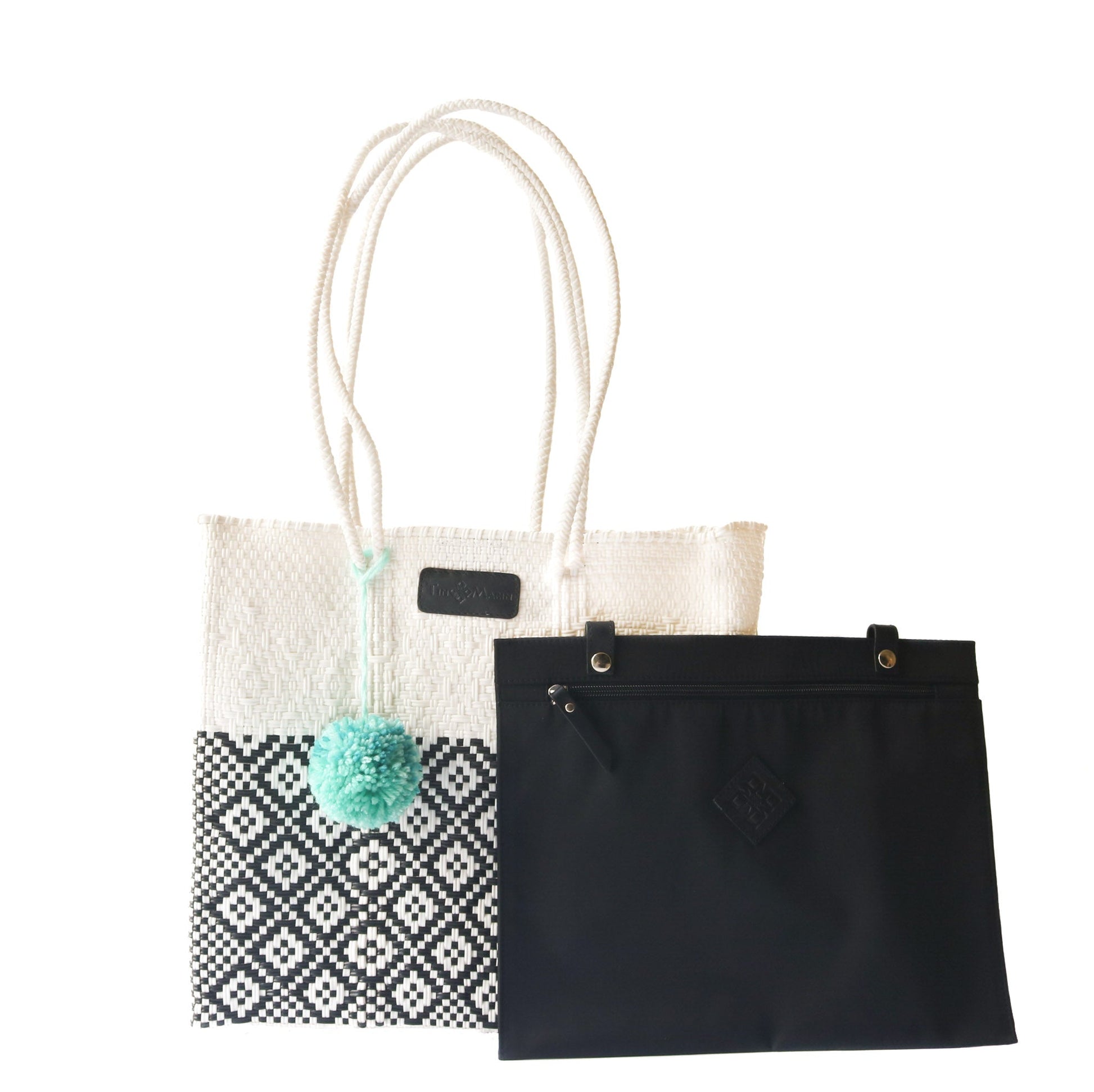 Tin Marin White Woven Tote Tin Marin Brand