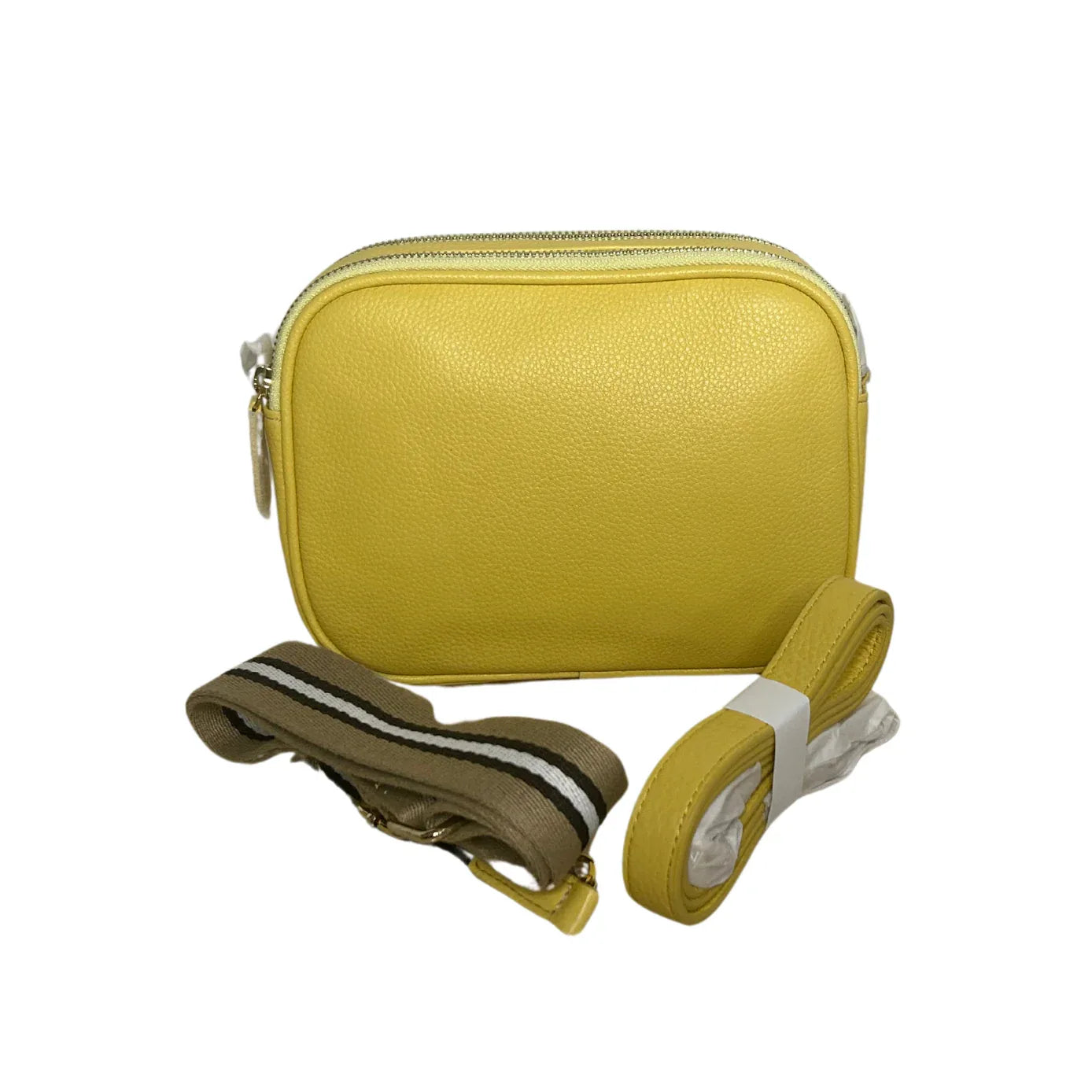 Sophia Double Zipper Leather Crossbody MiamiLeathers.com