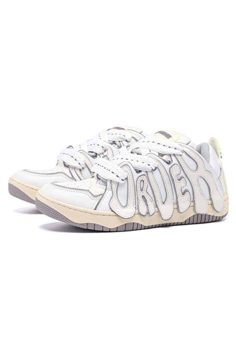 Graffiti Sneakers Triple White - Wolvess