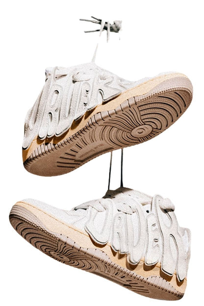 Graffiti Sneakers Triple White - Wolvess