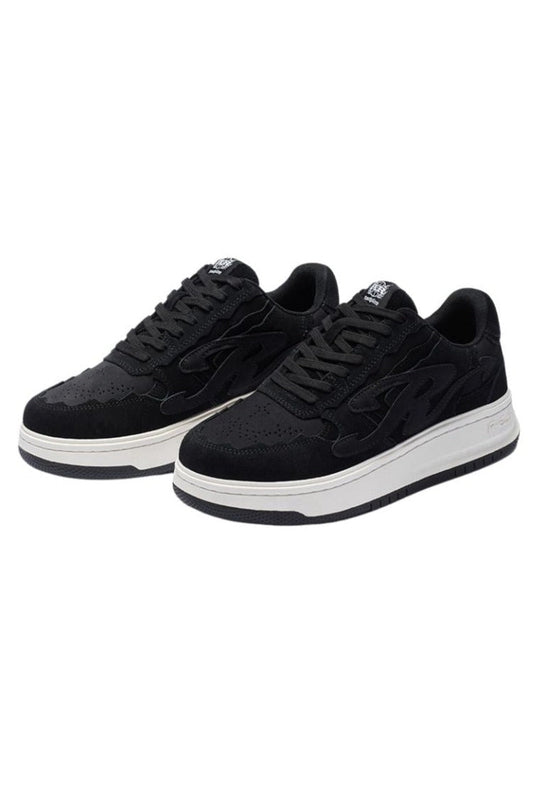 Pattern Platform Sneakers Black - Wolvess