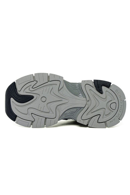 Triple Grey Metallic Chunky Sneakers - Wolvess