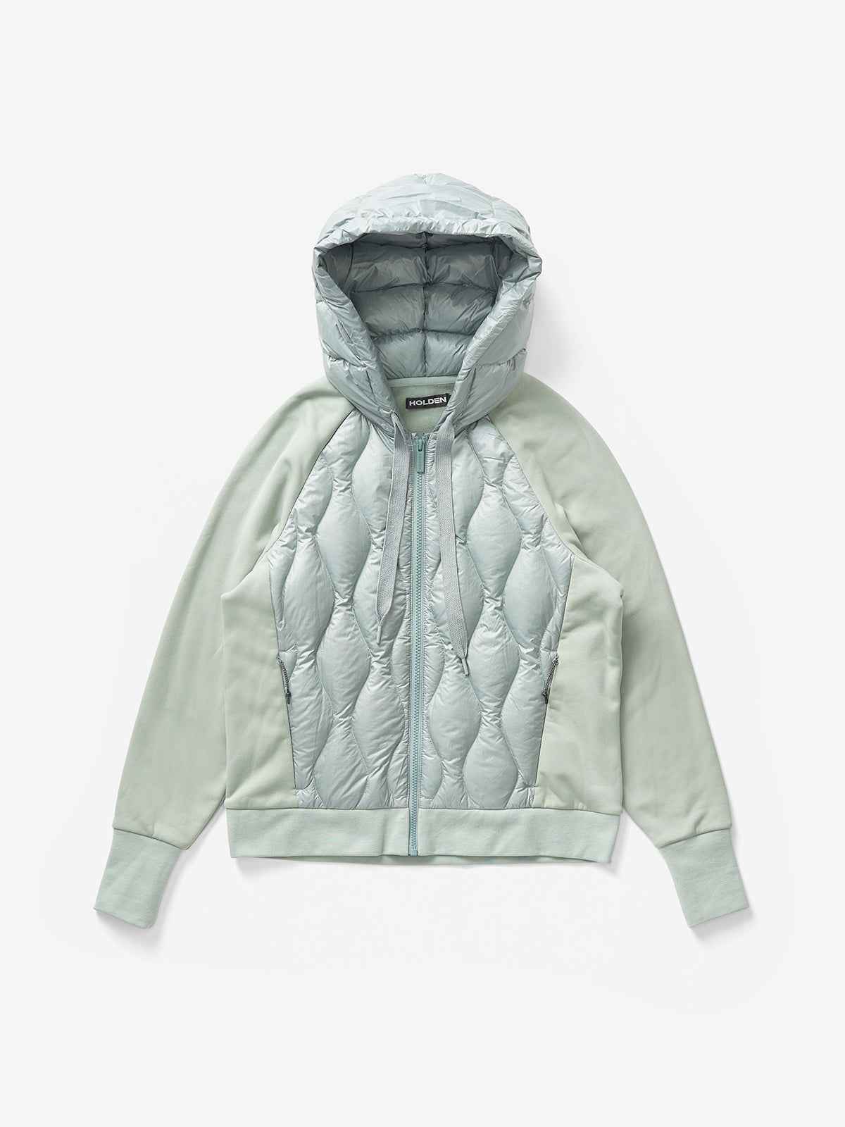 Down Zip Hoodie - Slate Gray