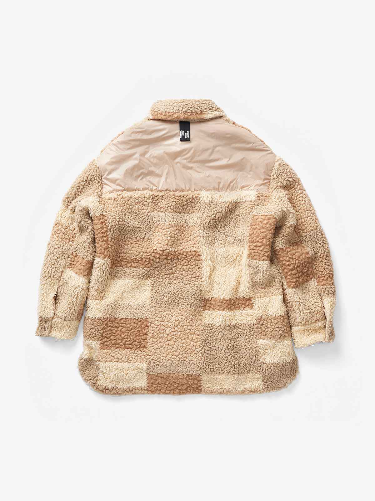 Padded Wool Sherpa Shirt Jacket - Natural Mix
