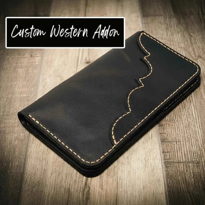 Badge Long Wallet - Walnut Brown