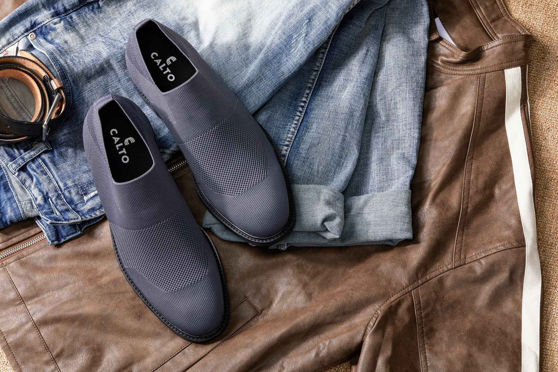 CALTO - X1542 - 2.4 Inches Taller (Grey) Tallmenshoes.com