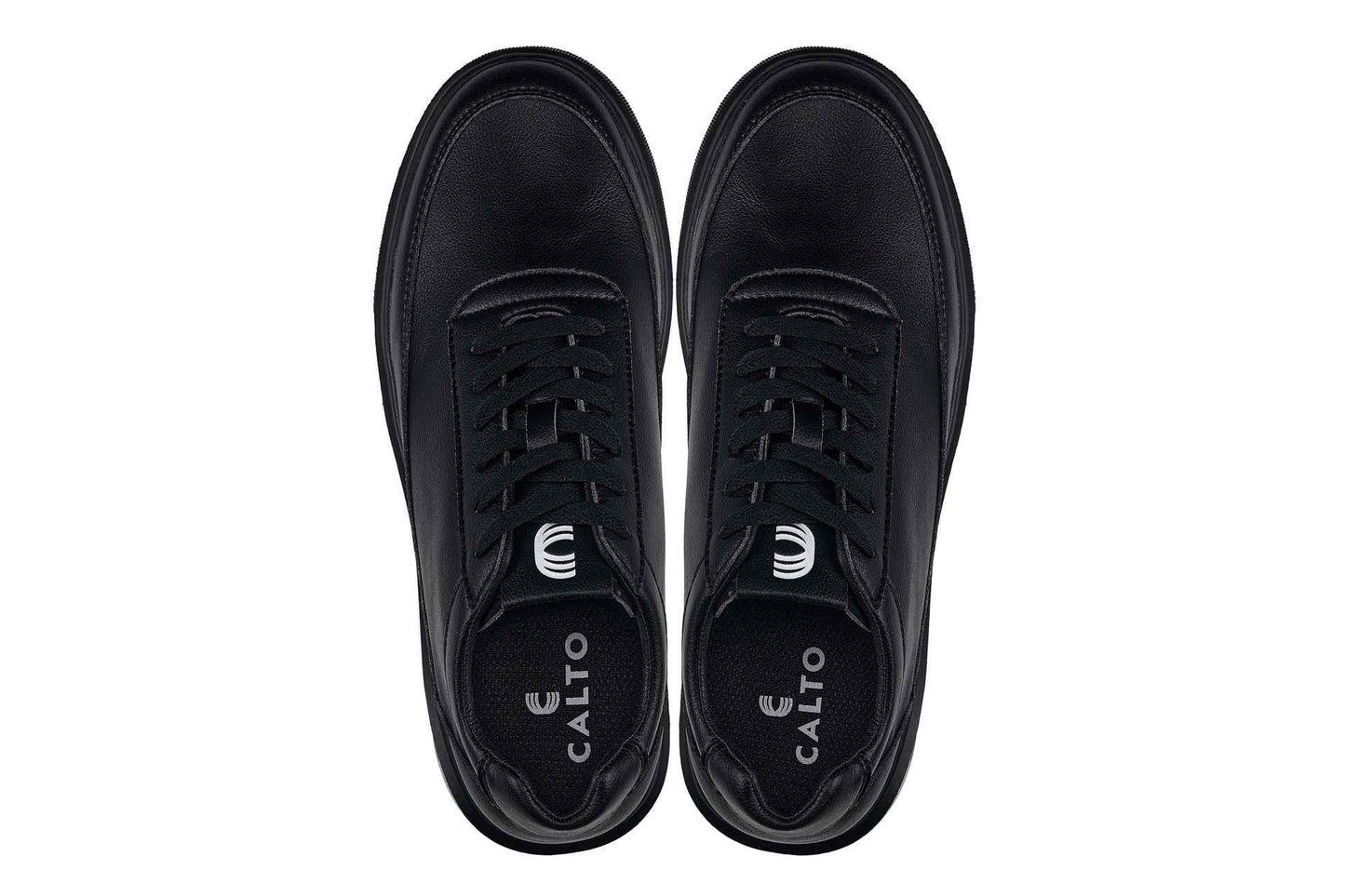 CALTO - X1646 - 2.8 Inches Taller (Pitch Black) - Lightweight Sneakers Tallmenshoes.com
