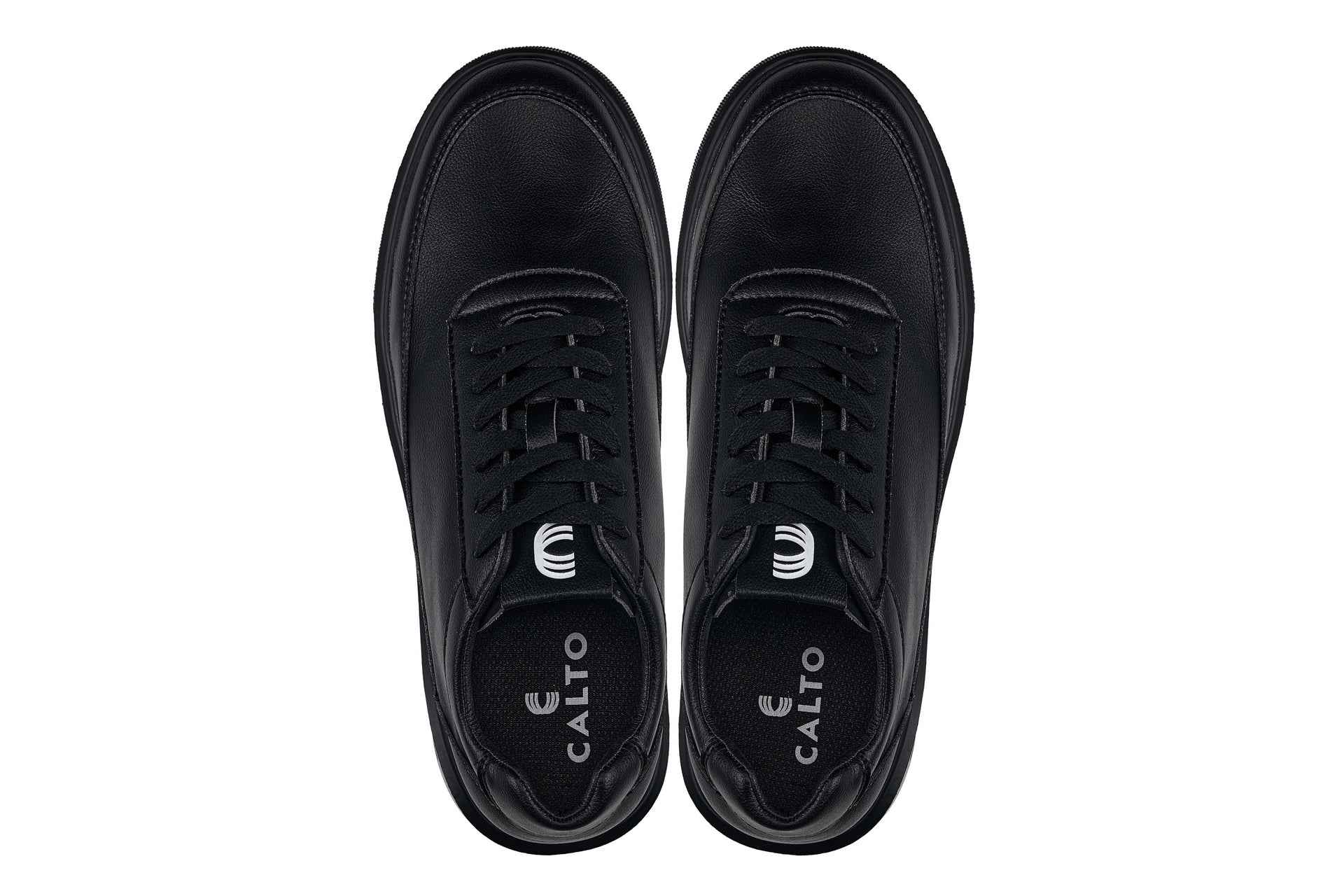 CALTO - X1646 - 2.8 Inches Taller (Pitch Black) - Lightweight Sneakers Tallmenshoes.com