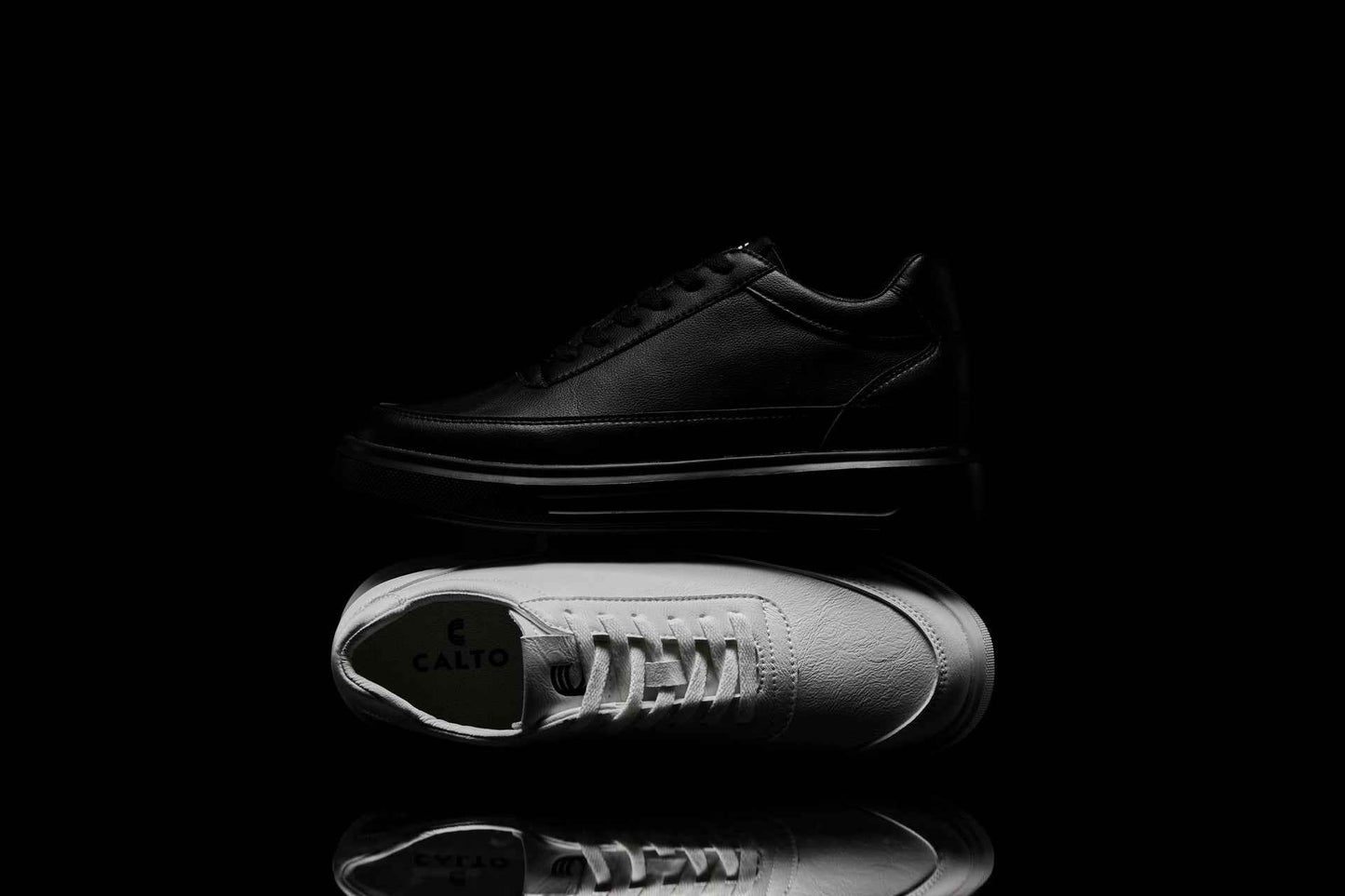 CALTO - X1647 - 2.8 Inches Taller (White) - Lightweight Sneakers Tallmenshoes.com