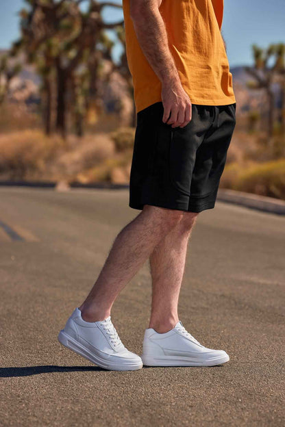 CALTO - X1647 - 2.8 Inches Taller (White) - Lightweight Sneakers Tallmenshoes.com