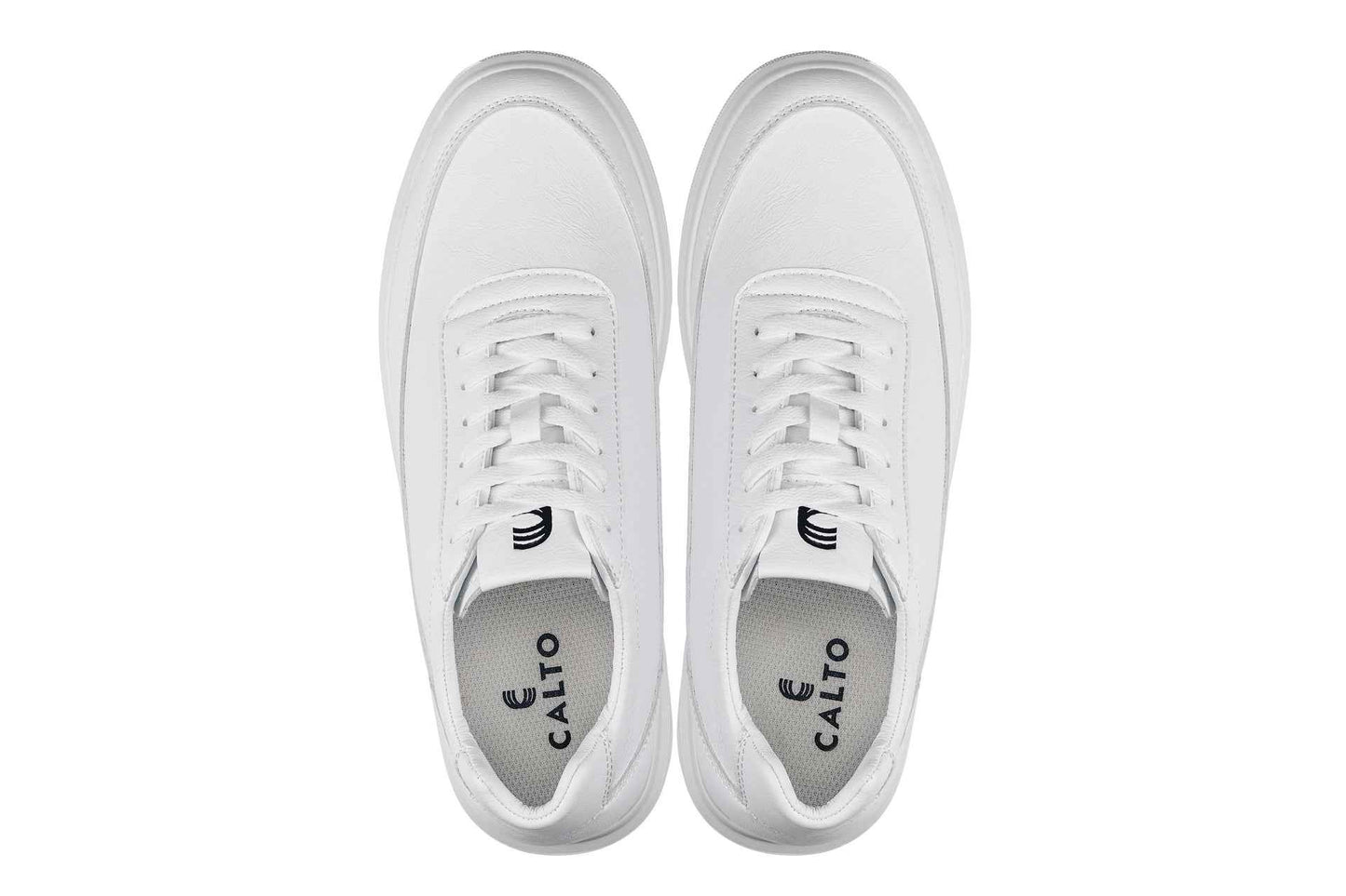 CALTO - X1647 - 2.8 Inches Taller (White) - Lightweight Sneakers Tallmenshoes.com