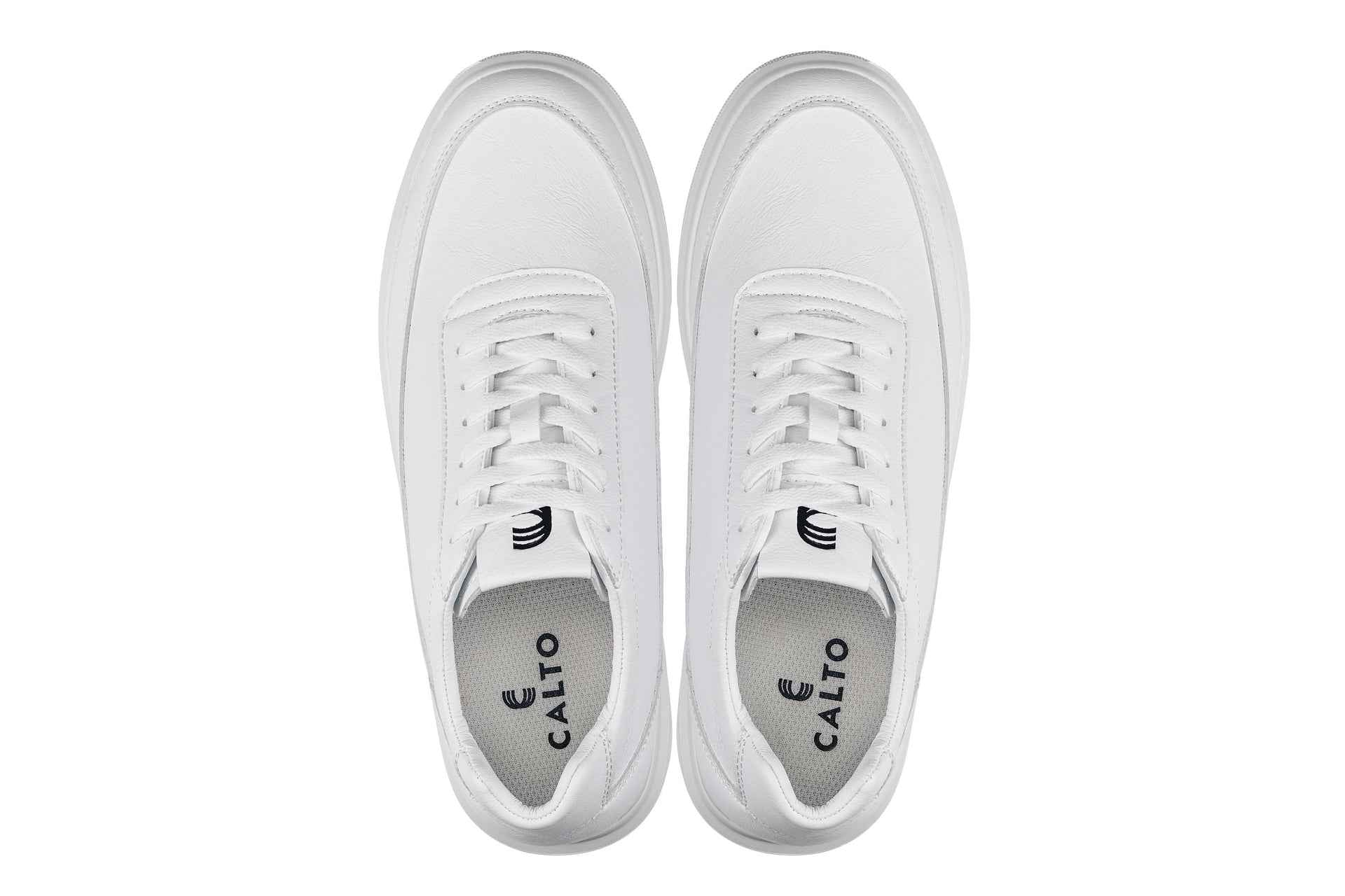 CALTO - X1647 - 2.8 Inches Taller (White) - Lightweight Sneakers Tallmenshoes.com