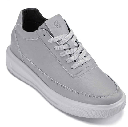 CALTO - X1648 - 2.8 Inches Taller (Pewter Grey) - Lightweight Sneakers