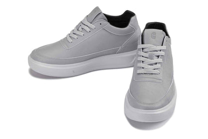 CALTO - X1648 - 2.8 Inches Taller (Pewter Grey) - Lightweight Sneakers