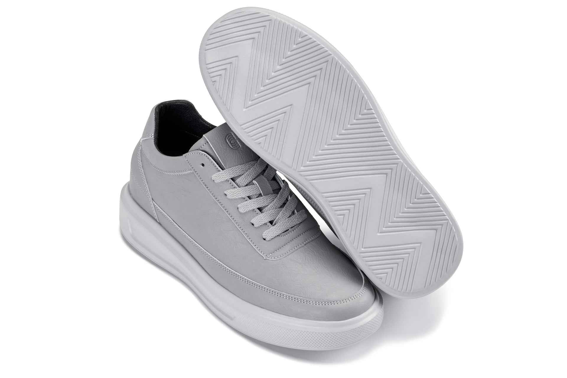 CALTO - X1648 - 2.8 Inches Taller (Pewter Grey) - Lightweight Sneakers